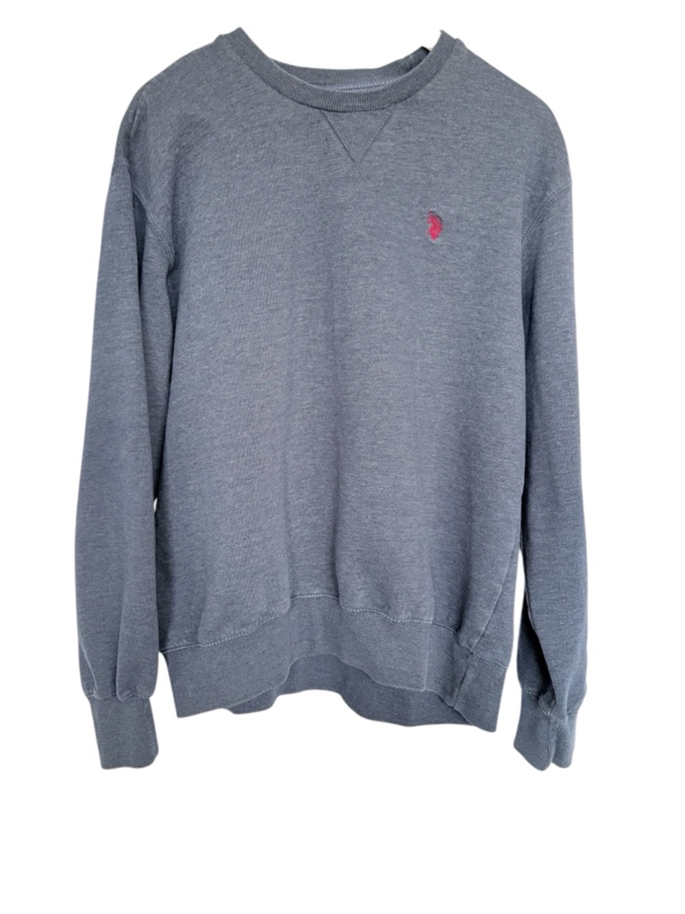 U.S. Polo Assn. Light Blue Crewneck Men’s Sun Faded Cottagecore Sweatshirt Sz L
